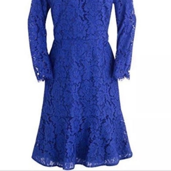 J Crew Blue Lace Cocktail Dress - Picture 2 of 7